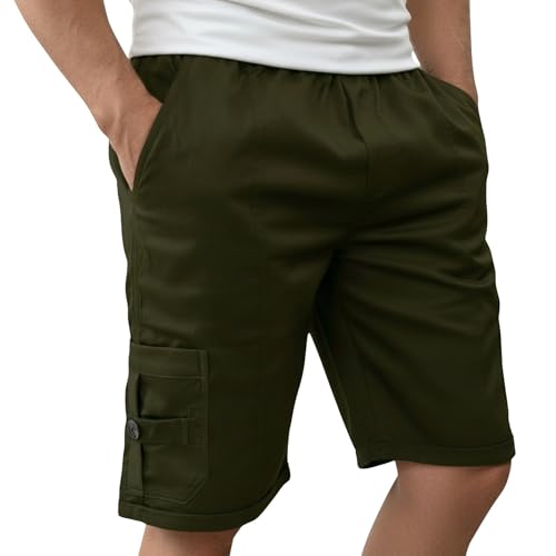 Image of NINQ Men's Half Cargo Shorts Featuring a Slim Yet Relaxed fit, Designed for Comfort. Stylish Casual Shorts with Functional Pockets, Perfect for Casual wear.