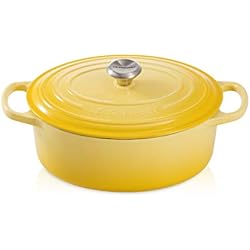 Cacerolas Hierro Fundido Le Creuset Le Creuset Cocotte oval de hierro fundido, 31 cm, 6, 3 L, Todas Las Fuentes de Calor incluso inducción, Soleil, 21178314032430