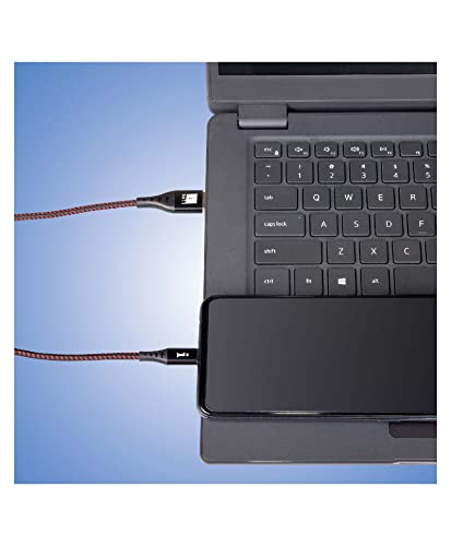 Image of iBall 100W Type-C to Type-C Braided Charging Cable, Fast Charging 20V 5A, 1.5 m, Black + Red