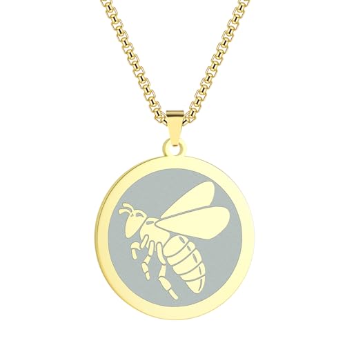 Collier pour homme avec pendentif abeille délicate style punk hip hop