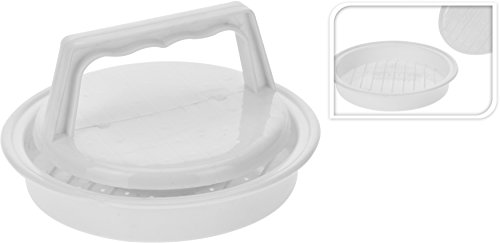 BBQ Molde Hamburguesas, Blanco, 13 x 2,5 x 15 cm