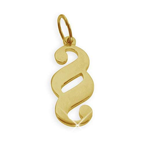 Paragraph Anhänger 16mm echt 14 Karat Gold 585 (Art.212906)