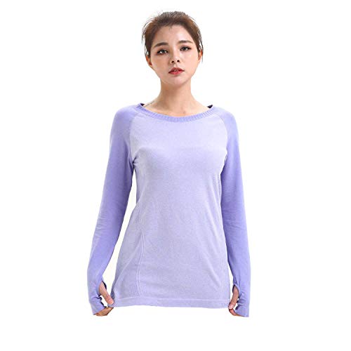 LWJ 1982 Women's Sports Skin Gym Yoga Run Seamless Long Sleeve Function Fitness