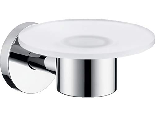 Hansgrohe 40515000 Seifenhalter Logis chrom mit Kristallglasschale