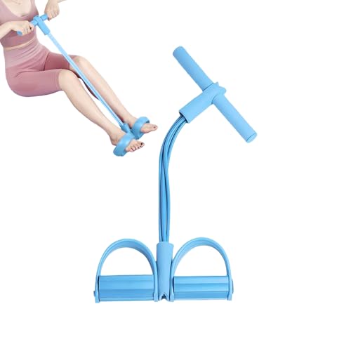 Banda Resistencia Pedal, Banda Estiramiento Abdominales Hombres Mujeres, 4 Tubos Bandas Resistencia Tobillos Pedal con Mango, Bandas Tensión Abdominales Equipo Resistencias Ejercicios Abdominaless