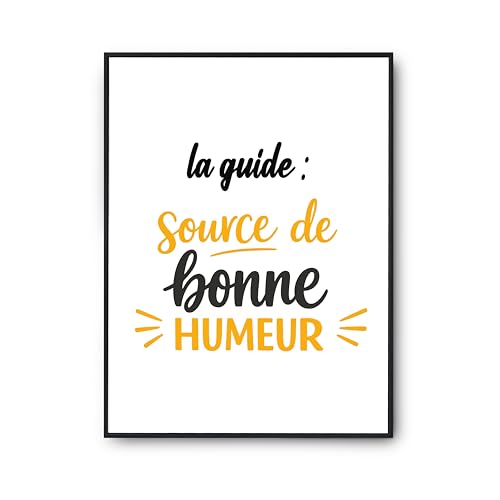 Affiche guide de la bonne humeur Otshirt, le cadeau humour idéal pour un anniversaire