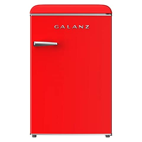 Galanz GLF31URDR Electric Mini Compact Upright Freezer Adjustable Mechanical Temperature Control, 3.1 Cu.Ft, Red Cover