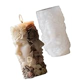 Blumengeprägte Zylinder Silikonformen Backwerkzeug Für Handgefertigte Kerzen Seife Schokolade Dekoration Und Harzguss Partykerzen