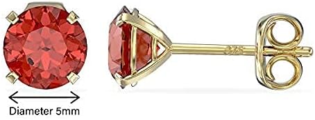 Aeon Birthstone Stud Earrings - July Red Ruby, July Ruby, 5 millimeters - Image 3