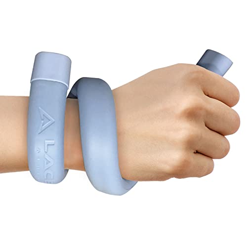 LaceUp Fitness Wearable Wrist Weights, Adjustable Wrist & Ankle Weights Set for Yoga, Dance, Barre, Pilates, Cardio, Aerobics, or Walking, 12 oz, Blue, 2-pack
