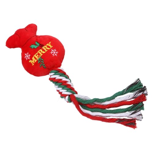Dog Rope Toy Christmas Dog Toy Lightweight Pet Supplies for Aggressive ers Dog Toy for Playing Training Xmas Gifts, Bag