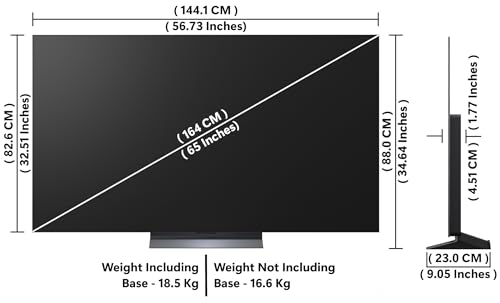 Image of LG 164 cm (65 Inches) OLED evo C5 AI Series 4K Ultra HD (3840 x 2160) Smart webOS OLED TV OLED65C56LA