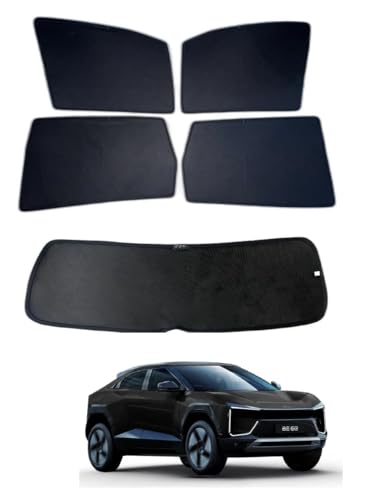 Image of Premium Car Sunshade Fix Type Non-Magnetic Curtain with Rear Dicky Curtain Set of 5pc for Mahindra Be 6e 2025