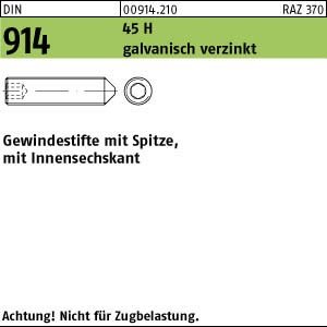 Preisvergleich Produktbild 200 Innensechskant Gewindestifte DIN 914 45H M 5 x 30 verzinkt Stahl