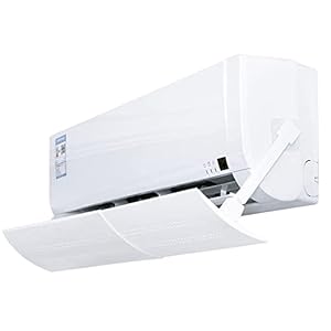Retractable Air Conditioner Air Deflector, Universal Adjustable Air Conditioning Deflector Air Diverter Cover Telescopic Anti-Wind Baffles Anti Direct Blowing Windshield Wind Guide (White)