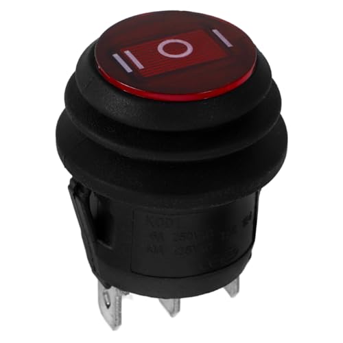 Gatuida 3 Spdt Rocker Toggle Switch Button for Auto Motorcycle Boat Durable Pin Off Control with Cycle Mechanical Life