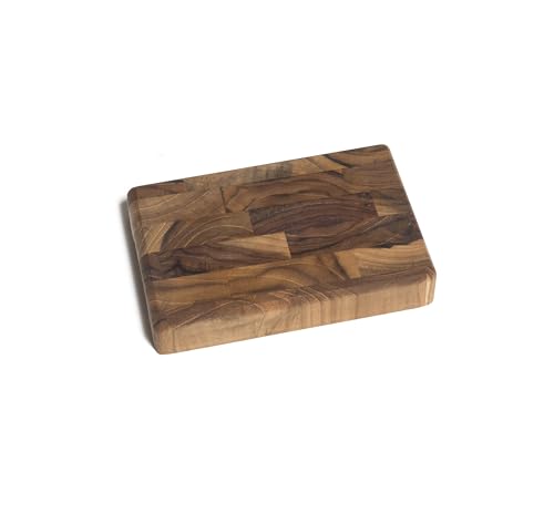 Lipper International 7217 Teak 6' End Grain Cutting Board with Cut Out Handles
