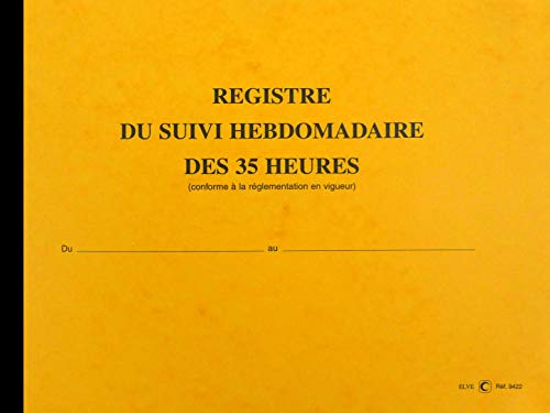 Temps de travail registre hebdomadaire grand format 240x320 de 108 pages robustes
