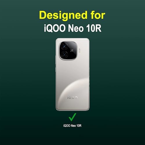 Image of amazon basics Back Case Cover for iQOO Neo 10R | Compatible for iQOO Neo 10R Back Cover | Liquid Silicon Magic Case with Camera Protection | Dark Green