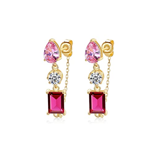 Boucles d'oreilles argent sterling femme zircone cubique Style E clous