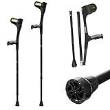Lvyeyung Adjustable Forearm Crutches for Adults, 10-Levels Adjustable Height, Walk Easy Forearm Crutches, Aluminum Crutches for Walking
