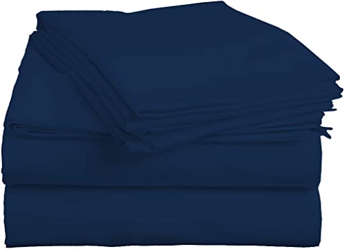 Fabrics Online UK Queen Sleeper Sofa Sheet Set 1000TC Navy
