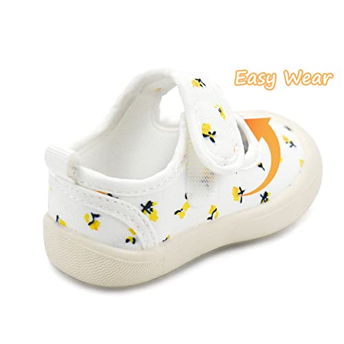 Baby Girl Canvas Sneakers Toddler Girl Mary Jane Flats Non-Slip Casual School Uniform Loafers Dress Shoe4