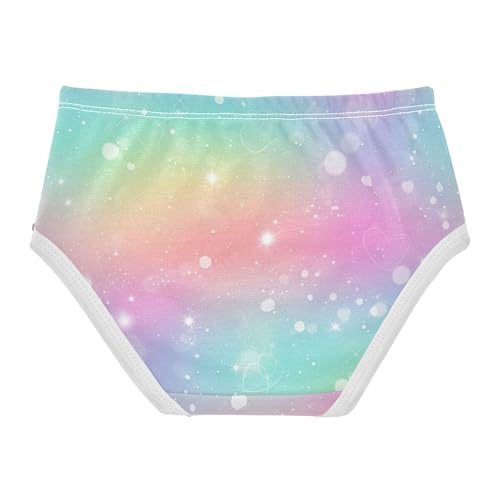 Rainbow Gradient Sparkles Toddlers Underwear Floral 2t Cotton Little Girl Panties Aesthetic Briefs Girls Undies2