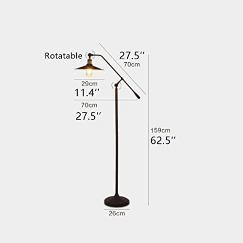 Lámpara de pie moderna industrial de hierro con brazo largo ajustable para salón 3