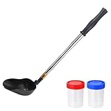 Telescopic Urine Collector for Dogs & Cats Adjustable Reusable Pee Stick with 2 Leak-Proof Collection Cups, Portable Pet Urine Sample Catcher for Veterinary Exams & Home Testing