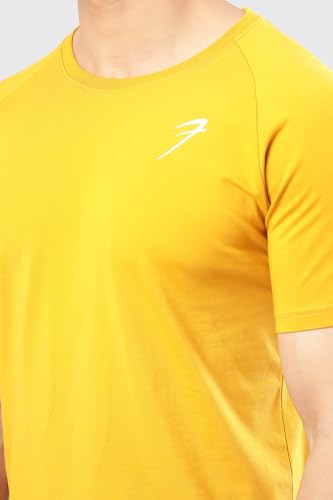 Image of FUAARK Men's Solid Slim Fit Sports Gym T-Shirt