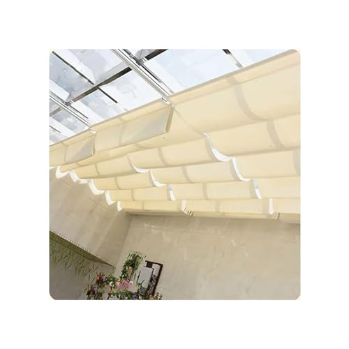 Voile d'ombrage rétractable imperméable pour terrasse 1,2x2m