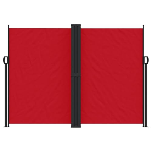 Store latéral extensible rouge 180x1200 cm pour jardin