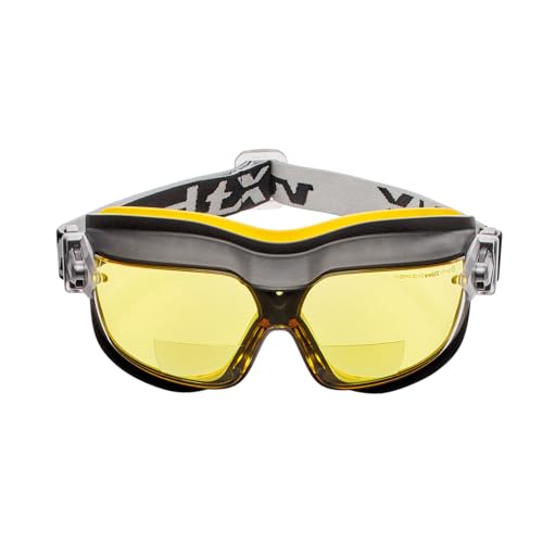 voltX GT DEFENDER Compact BIFOCAL Ventilated Safety Goggles (Yellow lens +2.5), CE EN166FT Certified, Anti fog coated. Includes Microfibre carry bag.