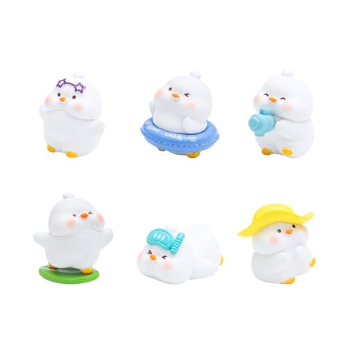 Générique Jouet d ' Animal de Ferme réaliste, Figurine de Canards de Surf Miniatures, Figurines de Canards, Jouet éducatif, décoration de gâteau, Cadeaux de fête, Ornement de Paysage en Mousse