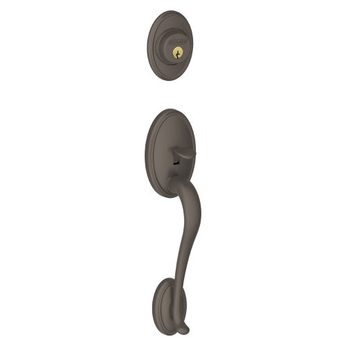 Schlage F58 WKF 613 Wakefield Exterior Handleset with Deadbolt, Oil Rubbed Bronze (Exterior Half Only)