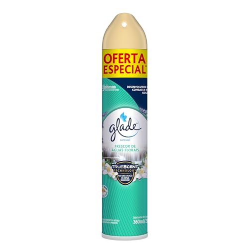 Glade Aromatizador de Ambiente, Odorizador de Ambiente, Frescor de Águas Florais, Aerosol 360ml