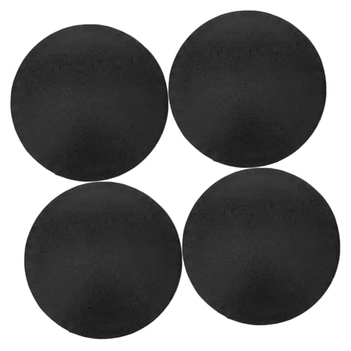 GRIRIW 4-piece Round Cake Drum Multi-function Cake Board Making Supply Delicate Plate Paper Board Bakery Accessory Black 8 Inches