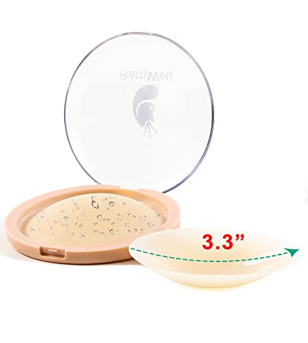 Image of PRETTYWELL Nipple Covers - Waterproof Silicone Nipple Pasties for Women - Reusable Sticky Breast Petals with Case
