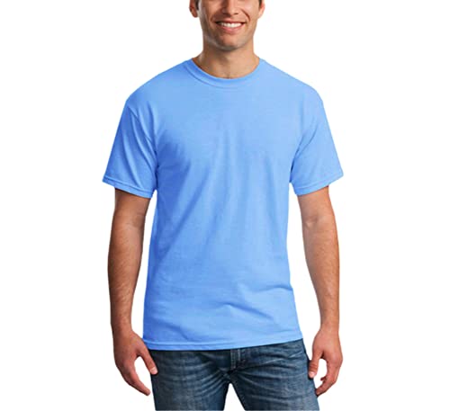 T-shirt coton homme bleu clair XL respirant anti-transpiration pour les journées douces