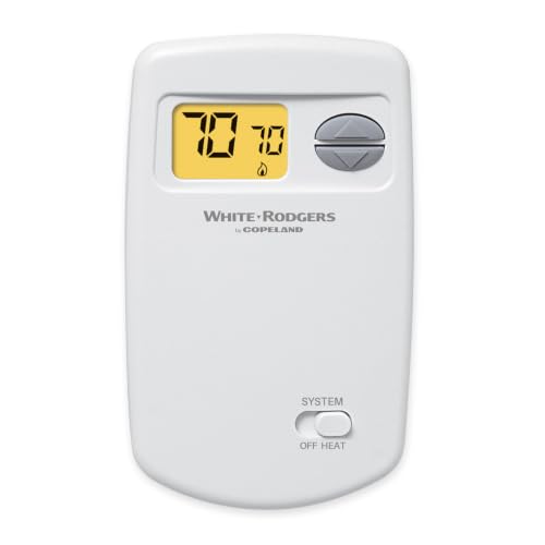 Emerson Thermostats 1E78-140 Non-Programmable Heat Only Thermostat for Single-Stage Systems White
