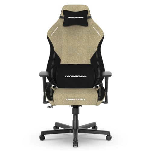 DXRacer Drifting XL Ergonomic Video Gaming Chair with Lumbar Support and Headrest, Office Reclining Computer Chair for Adults, Racing Style Height Adjustable (Water-Resistant Fabric, Yellow Black)