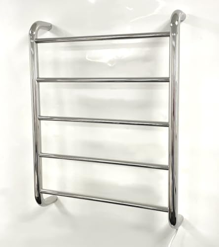 Madrid Electric Heated Towel Rail H770mm W550mm Mirror Polished Finish Dry Electric Towel Rail Stainless Steel