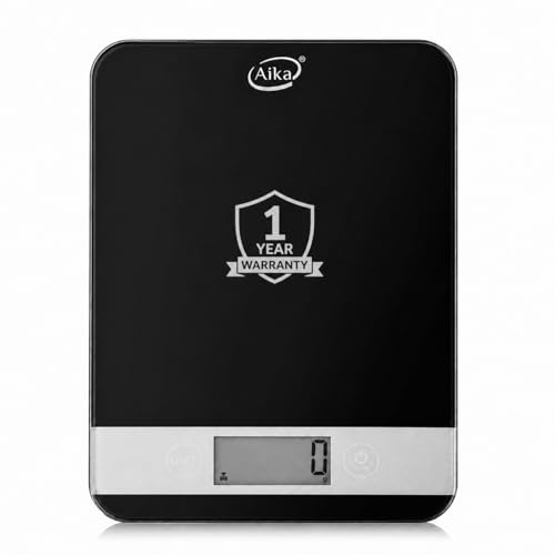 Image of Aika Weight Machine for Kitchen Food (KWS-170QR) | Digital Food Weighing Scale 5kg Capacity | Weight Scale for Food with LCD Display, Tare Function & Auto Off | Kitchen Scale for Home & Diet
