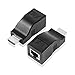 Produktbild YAODHAOD RJ45 auf HDMI Extender 1.4 4K Sender und Empfängerzu Verabschieden Cat 5e / 6 Lan Kabel Extender 30 Meter,für Überwachung HDTV PS4 STB 4K 2K 1080p