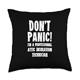 Attic Insulation Technician Throw Pillow