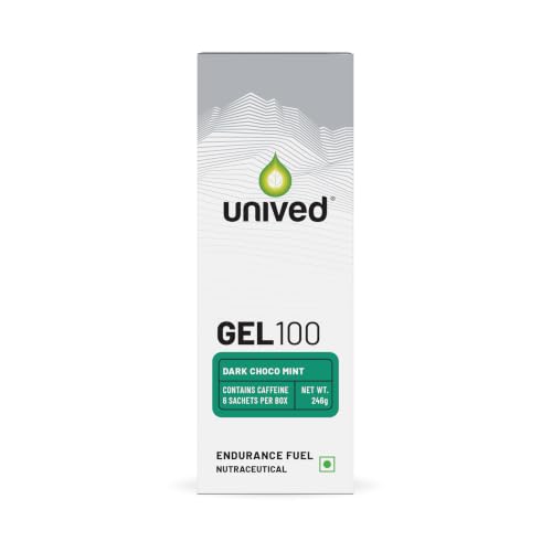 Image of Unived Gel, Nutrition Energy Gel for Endurance Athletes, Runners, Cyclists, Triathletes, Ultramarathon Runners, Vegan, Pack of 6 (Dark Chocolate Mint)