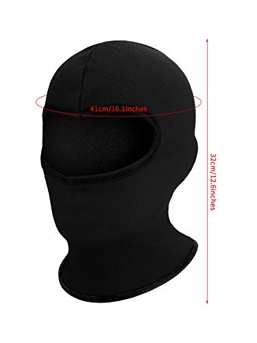 Satinior 2 Pieces Kid Balaclava Hats Windproof Ear Muffs Hats Winter Fleece Warm Hat For Boy Girls (Black, Royal Blue), Medium #TOP2