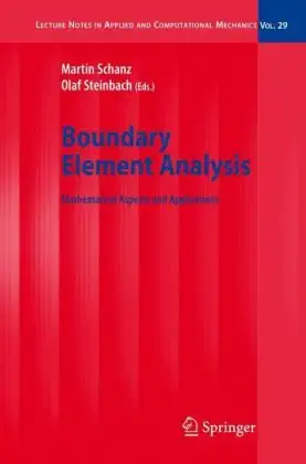 Boundary Element Analysis Boundary Element Analysis book cover