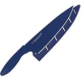 Kai PRO Pure Komachi 2 Chef's Knife 8”, Thin, Light Kitchen Knife, Ideal for All-Around Food Preparation, Hand-Sharpened Japanese Knife, Perfect for Fruit, Vegetables, and More,Navy